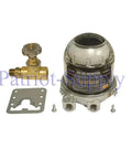 Oil Deaerator TN S220 For Diesel Systems, Safely Stops Suction Line Air Leaks, includes metal valve and mounting plate, black color.