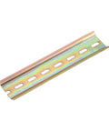 Din Rail Slotted Iron Mounting Guide One Piece Bronze Tone Five Inch Long Thirty Five Millimeter Wide Six Point Five Millimeter High