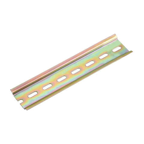 Din Rail Slotted Iron Mounting Guide One Piece Bronze Tone Five Inch Long Thirty Five Millimeter Wide Six Point Five Millimeter High