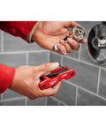 Person using Folding Hex Key Set, 17 Keys, SAE And Metric, Built Tough With All Metal Construction, Heat Treated Alloy Steel for plumbing