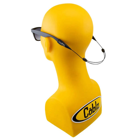 Monoz Adjustable Eyewear Retainer With Monofilament Like Line Off The Neck 14 Inch Black Non Conductive Eyewear Retainer for mannequin display