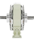 Electromagnetic powder clutch brake with base for DC24V, beige housing, dual shafts