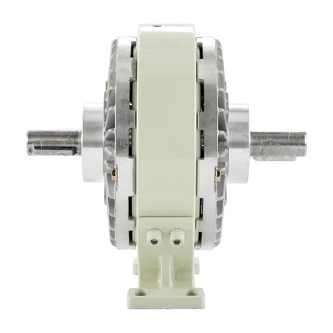 Electromagnetic powder clutch brake with base for DC24V, beige housing, dual shafts