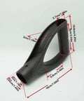 D Shaped Plastic Grip Spade Handle Replacement For Garden Shovels And Forks, Beefed Up Black Handle Upgrade, side view