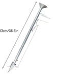 Side view of 2 In 1 Garden Seeder And Planter Tool With Stainless Steel Handle For Easy Sowing Or Nutrient Feeding, 93cm length