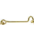 Gate Hook and Eye Latch with Screws Cabin for Sliding Window Barn Door, gold metal latch, measures 75mm in length.
