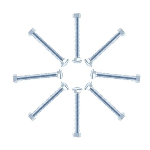 Heavy Duty Truck Bed To Frame Bolt And Nut Kit For Ford F150 F250 F350 1987 To 1996 showing eight zinc hex bolts arranged in a circle.