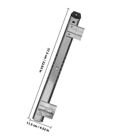 Heavy Duty Keyboard Drawer Slides With Bulletproof 35mm Wide Silver Rail Kit For Slick Office Setup No Brainer Swap Computer Table Replacement Hardware One Pair, 57.5 cm length.