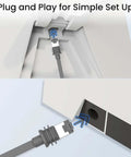 Flat Cat 6A Ethernet Cable For Starlink Gen 3 And Mini 10Gbps High Speed RJ45 LAN Cable IP68 Waterproof connection setup