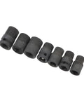 Sorandy 16 Piece Impact Brake Caliper Socket Set For German Cars With Storage Case Master Tool Kit Includes Pentagonal Hexagonal 7 Tooth Drives To Remove Stripped Bolts Fast And Save Your Day On Auto Repair Jobs, 16 black impact sockets
