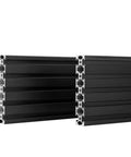 Heavy Duty T Slot Aluminum Extrusion 20 Series For DIY 3D Printer Parts And CNC Projects Black Anodized 1000mm Two Piece Pack