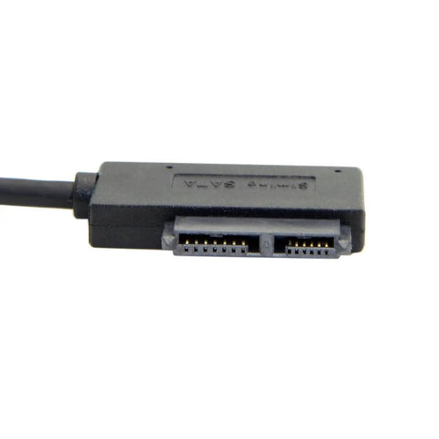 USB 3.0 To Slimline 13 Pin SATA Cable Adapter For Laptop CD DVD ROM External Drive No Power Required Plug And Play Boot From External Drive No Driver Needed On XP Windows 7 And Mac OS X black slimline connector