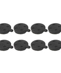 8 black round semi metal brake pads for 10 inch electric scooters, part of the 4 Pairs Electric Bike Brake Pads With No Squeal Quiet Mute Effect Semi Metal Disc Rotor Pads For 10 Inch Electric Scooter High Heat Resistance And Strong Stopping Power Durable Copper Half Metal Brake Pads