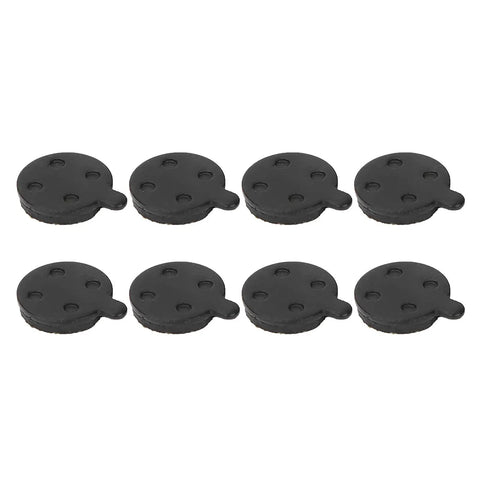 8 black round semi metal brake pads for 10 inch electric scooters, part of the 4 Pairs Electric Bike Brake Pads With No Squeal Quiet Mute Effect Semi Metal Disc Rotor Pads For 10 Inch Electric Scooter High Heat Resistance And Strong Stopping Power Durable Copper Half Metal Brake Pads