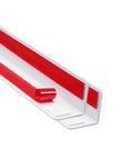 Heavy Duty Self Adhesive Wall Corner Protectors Peel And Stick Corner Guards For Quick Home Refresh Smooth Edge in red and white.