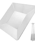 Outdoor Patio Heater Heat Shield Square Aluminum Reflector For 4-Sided Glass Tube Heaters Replacement Top Cover in silver