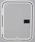 4 Pack Plastic RV Door Latches and Cabinet Locks for Distribution Boxes installed on camper door