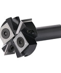 Pro Grade CNC Spoilboard Surfacing Router Bit With Four Wings Half Inch Shank One And A Half Inch Cutting Diameter Slab Flattening Bit For CNC Routers Anti Kickback And Heat Resistant Coating