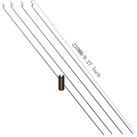 20 Pcs 1.2 x 210 Mm Z Push Rods for RC Aircraft Boat Replacement DIY, shown straight with hook end