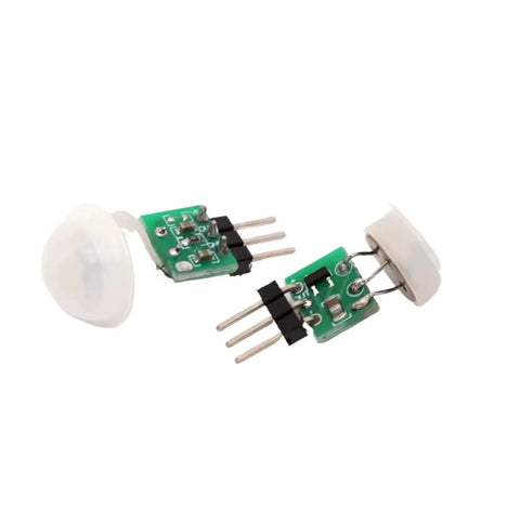 Compact PIR Motion Sensor Module for DIY Projects DC Two Point Seven To Twelve Volt Power AM312 Infrared Human Detection High Sensitivity Digital Signal Processing Interference Resistant Ultra Low Power Consumption Ideal for Home Automation Security, two views