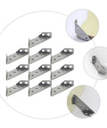 Beefy Corner Braces Heavy Duty Anti Rust 10 Pieces Stainless Steel Trapezoid Angle Brackets With Pre Drilled Countersunk Holes for furniture support