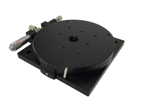 R125B L Manual Rotating Stage With 125 mm Platform Diameter Ball Bearing Construction 360 Degree Coarse Rotation Top View