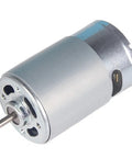RS550 12V Mini Micro DC Gearmotor With All Metal Gears And Hella Low Speed Torque, compact silver motor for RC cars and robotic projects.