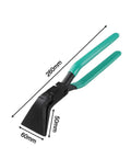 Sheet Metal Bending Pliers Hand Seamers With 45 Degree 90 Degree And Straight Jaw Options shown with measurements