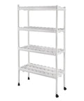 4 Tier Indoor And Outdoor Hydroponic Grow Rack With 12 Pipes And 108 Plant Sites, A Mobile Slick Soilless Cultivation System