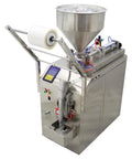 Automatic Liquid Filling And Packaging Sealer With Horizontal Mixing Hopper Handles 10 To 100 ML Loads For Sauces And Drinks Built Tough Stainless Steel Frame Delivers Slick Operation Guaranteed.