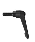 M12 X 25mm Quick Change Clamping Knob With Push Button Ratchet Lever Adjustable Locking Thumb Screw Snaps Right On heavy duty matte black finish