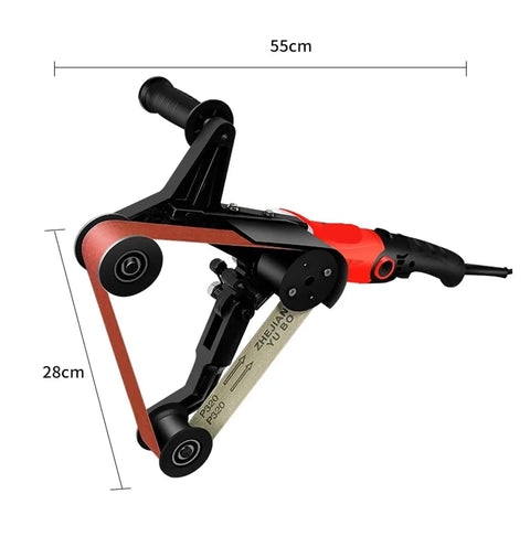 Industrial Grade Electric Tube Belt Sander For Metal Pipe Grinding And Polishing Sharpening Machine with adjustable belt.