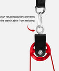 Lat Pulldown Cable System For Home Gym Versatile 2 Inch Olympic Attachments showing 360° rotating steel pulley.