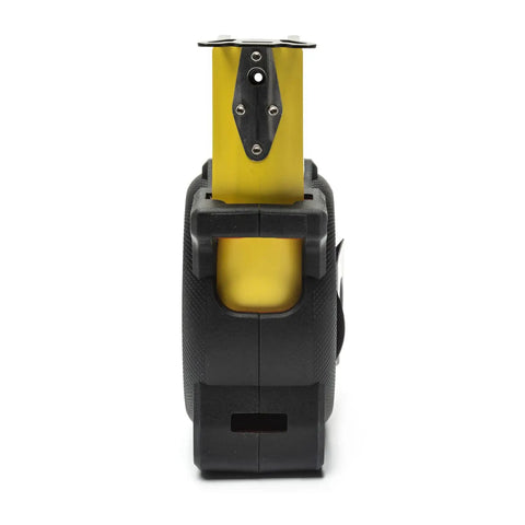 Back view of Pro Grade 1-3/16 Inch By 35 Foot Tape Measure With Anti Pinch Retract, six point dual material case visible.