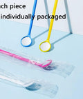 100 Count Disposable Dental Mouth Mirrors Kit, Anti Fog, Individually Wrapped Oral Inspection Mirrors In 4 Assorted Colors, Perfect For Dental Clinics Or Home Care, Hygienic And Easy To Use; individually packaged