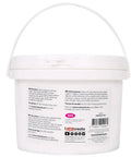 Side view of Premium Gesso Universal Primer 64oz for Canvas, Wood, Paper and More, bucket with label instructions and branding.