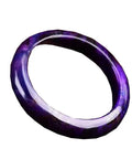 Raw Mineral Emperor Purple Perilla Stone Bracelet With Shudulai Old Material, Handmade Gem Jewelry, beaded bangle