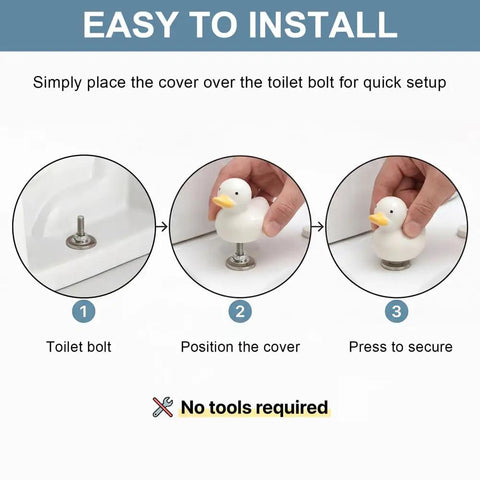 Step-by-step installation of Upgrade Your Lavatory Style With These Dope Duck Toilet Bolt Covers And Slick Ceramic Screw Caps.