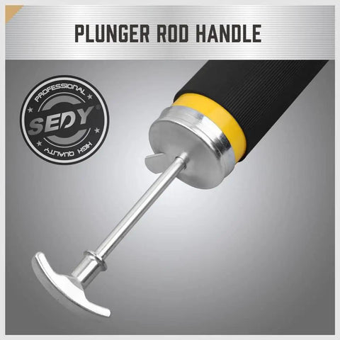 Heavy Duty Grease Gun Kit With Free 14oz Tube 8000 PSI Pistol High Pressure Lubrication Tool plunger rod handle detail