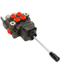 Joystick Hydraulic Control Valve With Two Spools 11 GPM Directional Valve for Log Splitters Tractors and Loaders Closed Center System