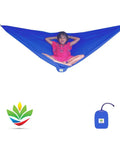 Kid Friendly Camping Hammock For Indoors And Outdoors, Ultra Comfy Hangout Hammock For Kids with a child relaxing inside