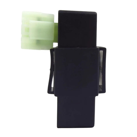 Side view of Gy6 6 Pin AC CDI Box Fits 49cc To 250cc Scooters ATVs Dirt Bikes Go Karts And Mopeds with green connector