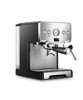 1.7L Semi Automatic Espresso Coffee Maker For Home And Office, sleek metal design, front view showing easy controls and drip tray.