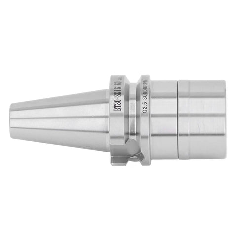 Heavy Duty BT30 CNC Collet Chuck Holder Forged From Top Grade 40Cr Steel in profile view, showcasing non-slotted nut design.
