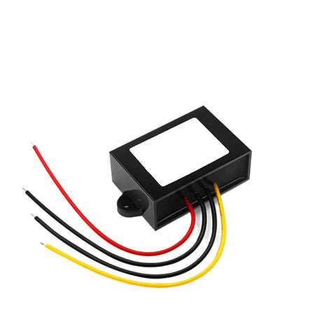 Heavy Duty DC To DC Buck Converter 40 To 90 Volt Step Down Regulator 20 Amp Max Output Waterproof ABS Housing with wires.
