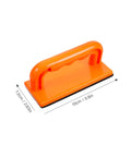 Heavy Duty Woodworking Safety Push Block For Table Saw And Router Tables Badass Shop Gear; bright orange, 15cm x 7.2cm size with non-slip grip.