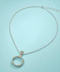 Double Rope Twisted Wire Jewelry Set With Gold Bar Enhancer Pendant 2mm Box Chain Necklace 45cm Plus 5cm Extension
