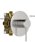 Shower Faucet Set, 10-Inch Rainfall Head with Valve, Brushed Nickel, wall-mounted pressure-balanced control valve with hot and cold water connections.