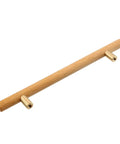 Six Pack Beech Wood Drawer Pulls 160mm Center-To-Center with brass base and copper glaze finish