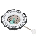 Three Hands Quartz Watch Movement With Double Calendar Kit for Pro Repair and DIY Enthusiasts, visible durable metal construction